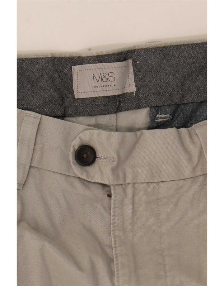 Ανδρικό σορτς Chino Marks & Spencer W36 μεγάλο γκρι βαμβακερό