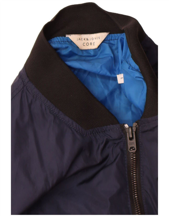 Jack & Jones Ανδρικό Bomber Jacket UK 40 Large Navy Blue Nylon