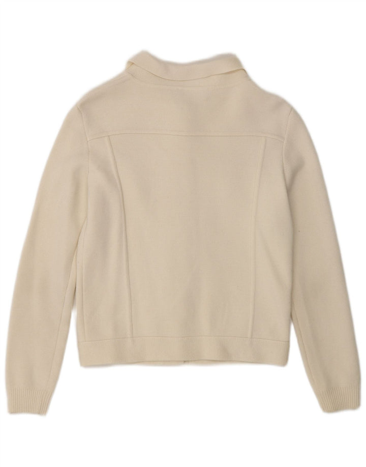 Γυναικεία ζακέτα Moschino UK 8 Small Off White Wool