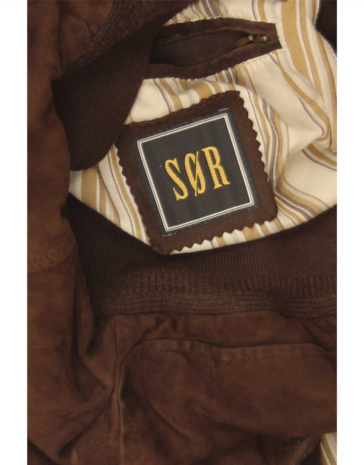 Vintage Ανδρικό Suede Bomber Jacket EU 52 XL Brown