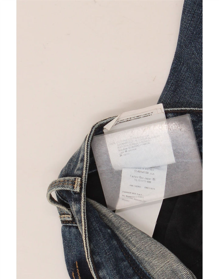 Replay Womens Distressed Slim Jeans W29 L32 Navy Blue Cotton
