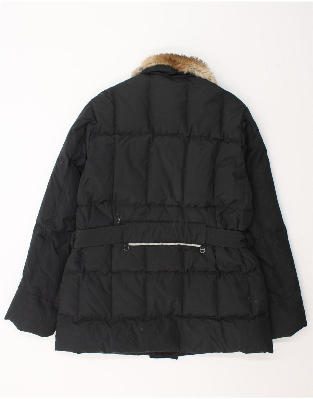 Vintage γυναικείο μπουφάν με επένδυση IT 48 XL Μαύρο Πολυαμίδιο