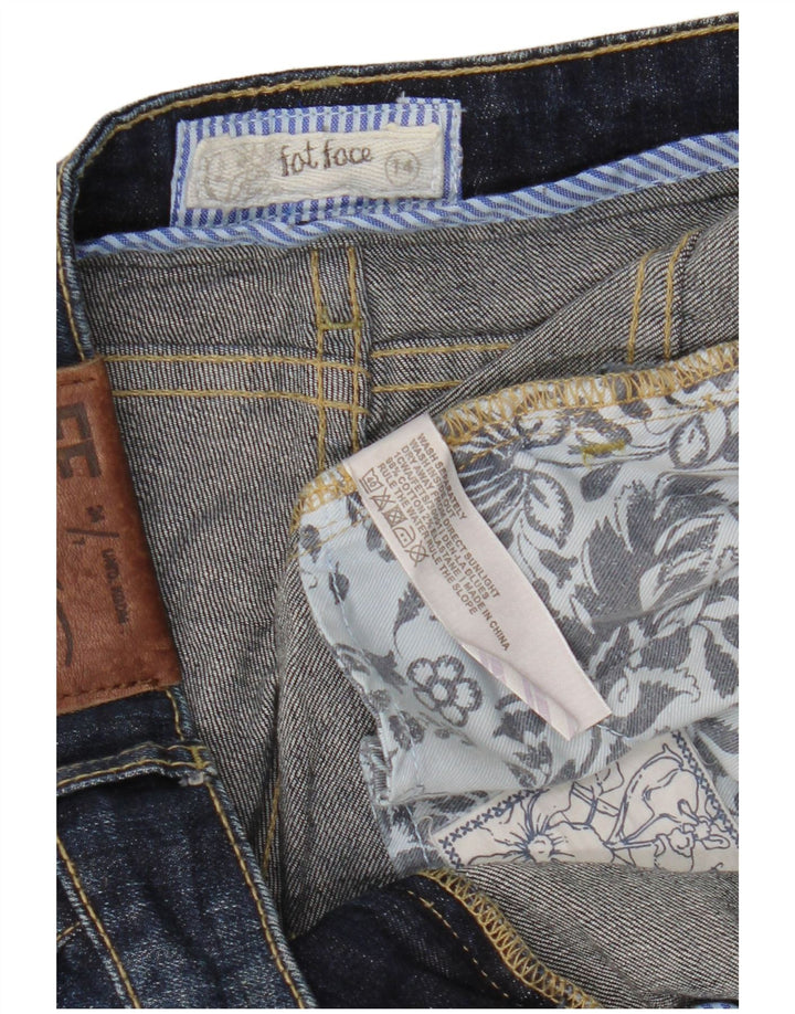 FAT FACE Γυναικείο Cropped Jeans UK 14 Large W34 L24 Navy Blue Cotton