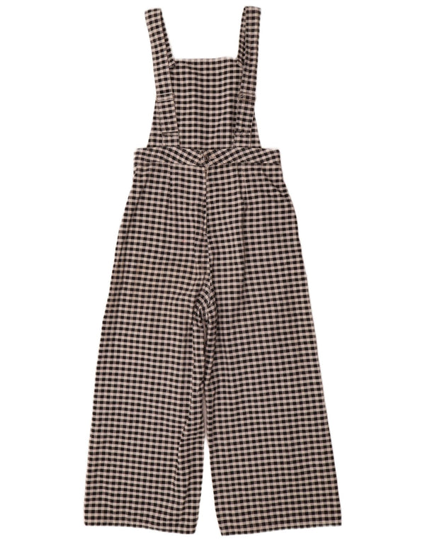 Topshop γυναικείο παντελόνι Dungarees UK 10 Small W28 L23 Black Gingham
