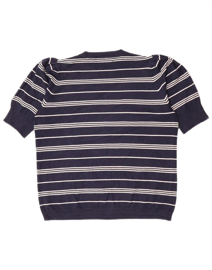 Marks & Spencer Γυναικείο πουλόβερ με λαιμόκοψη UK 14 Medium Navy Blue