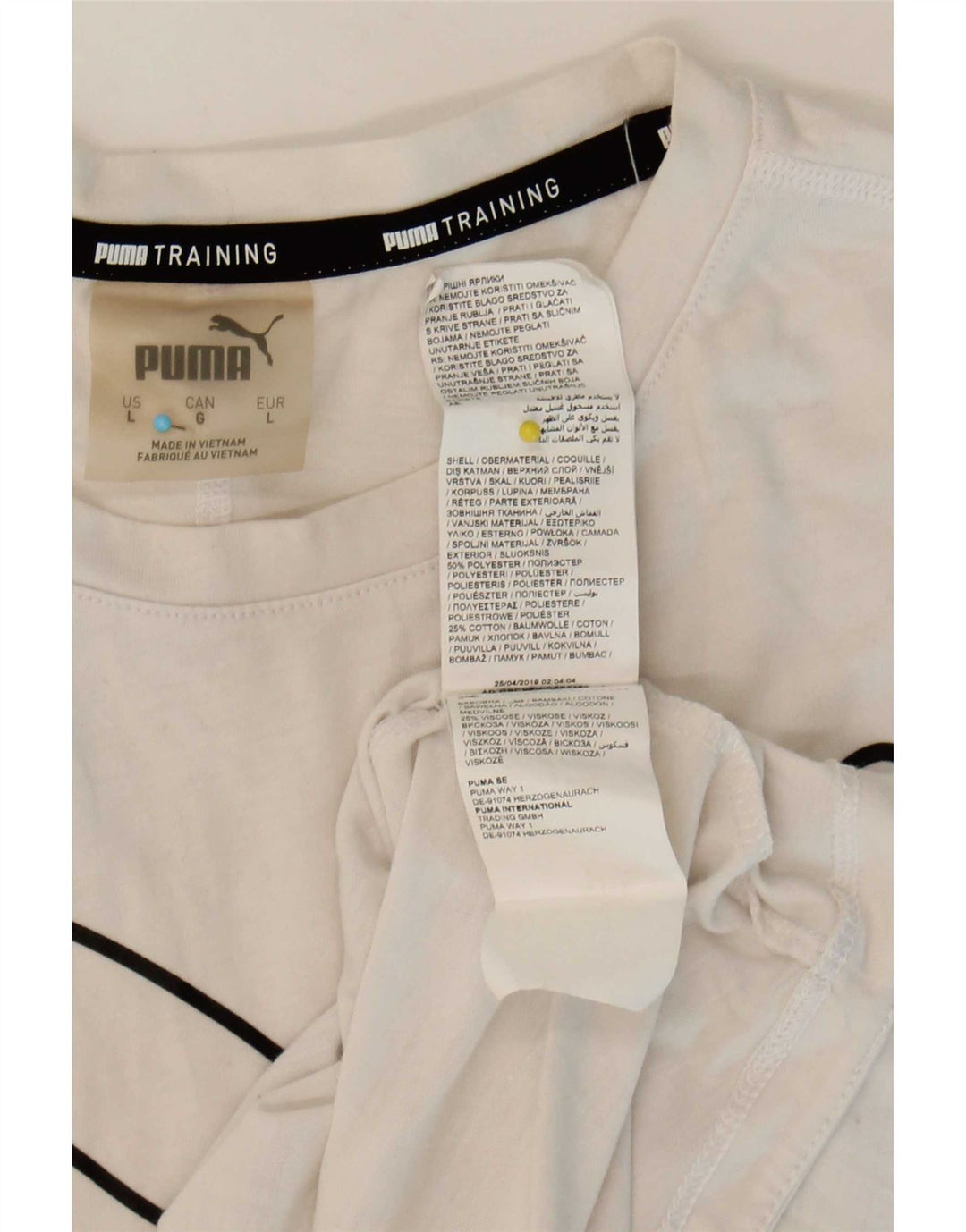Γυναικείο γραφικό T-Shirt Puma Top UK 16 Large White Polyester