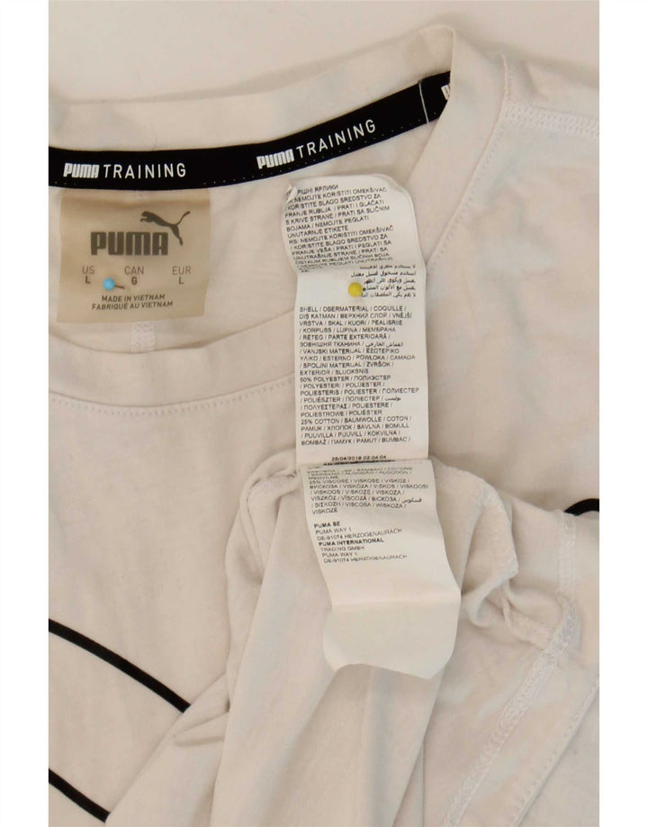 Γυναικείο γραφικό T-Shirt Puma Top UK 16 Large White Polyester