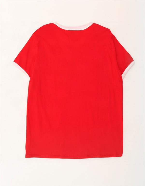 Γυναικείο γραφικό T-Shirt Levi's Top UK 18 XL Red Cotton