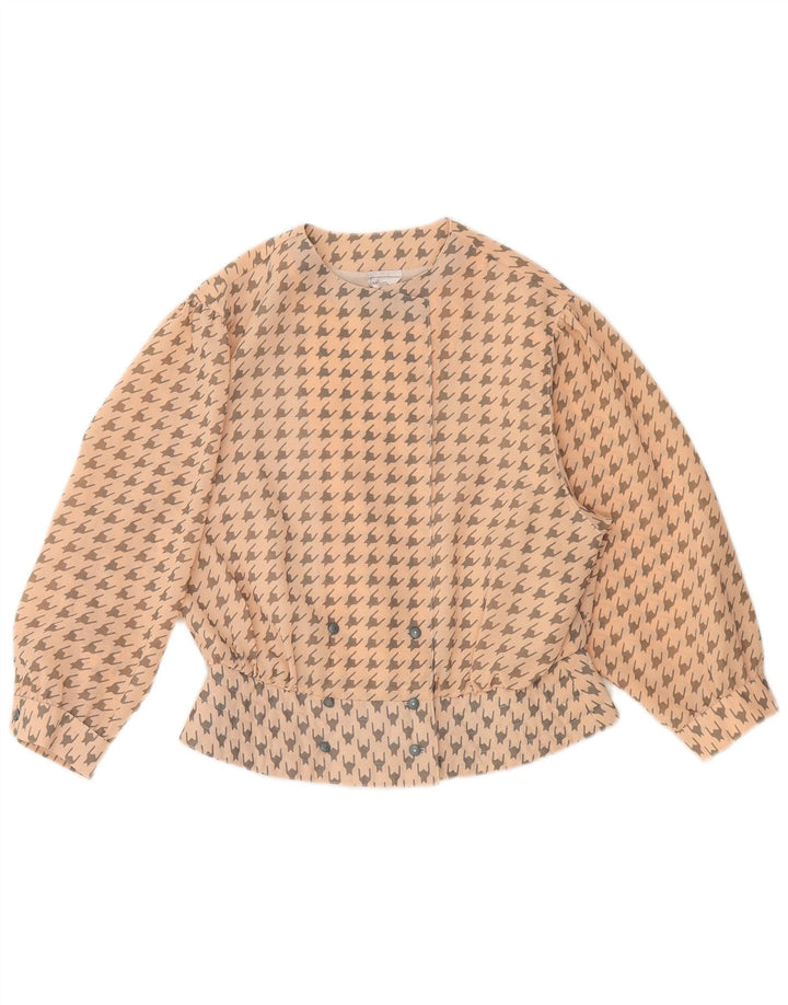 MARKWALD Γυναικείο πουκάμισο Crop 3/4 Μπλούζα EU 40 Medium Pink Houndstooth