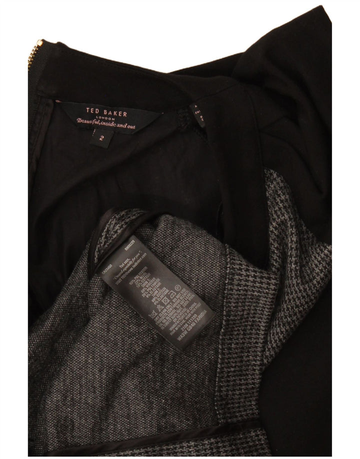 Ted Baker Γυναικείο Φόρεμα Bodycon Μέγεθος 2 Small Black Colourblock Πολυεστέρας