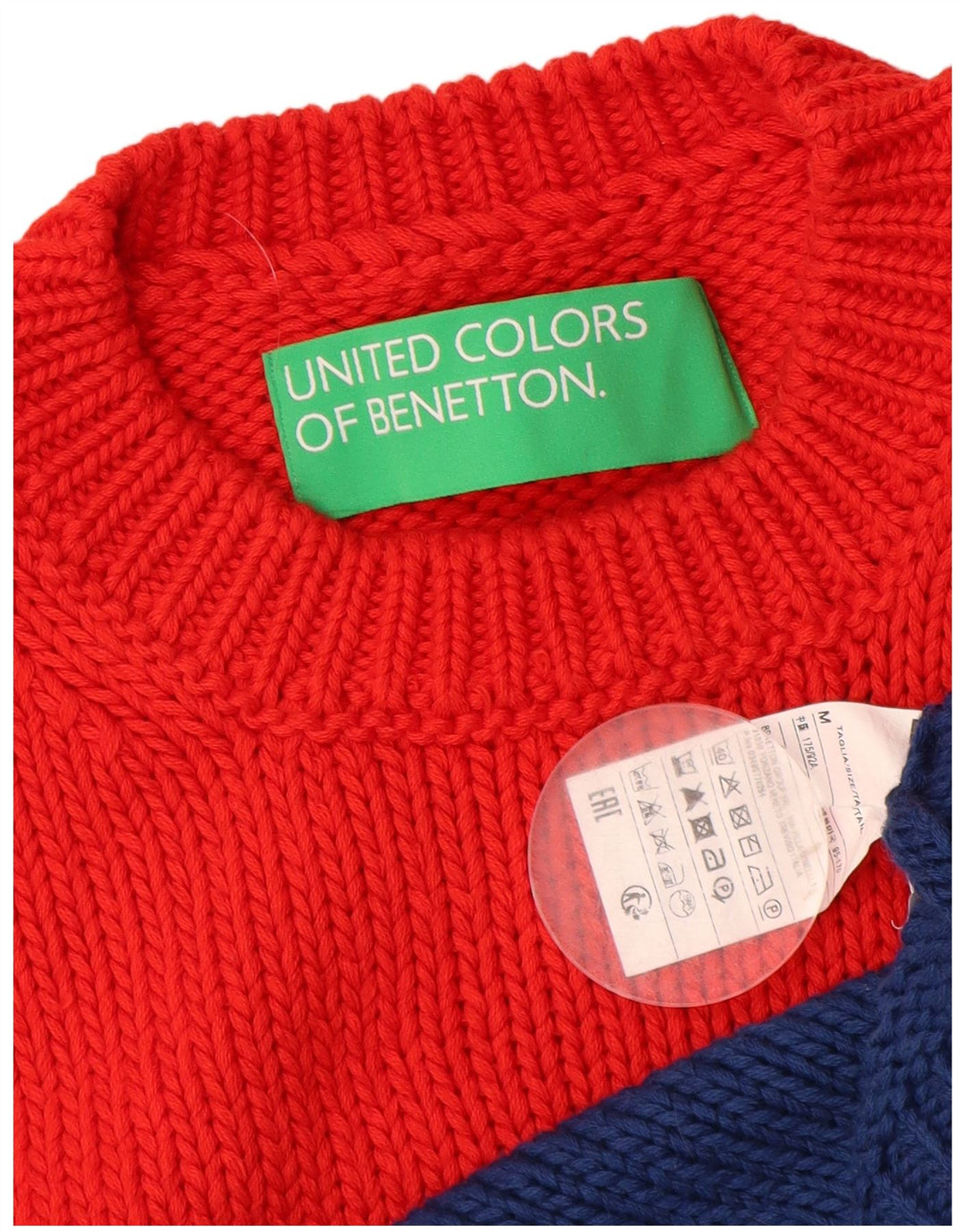 Γυναικείο πουλόβερ BENETTON Crew Neck Jumper UK 14 Medium πολύχρωμο