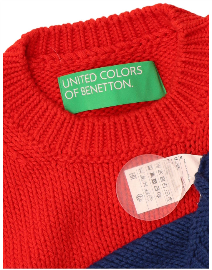 Γυναικείο πουλόβερ BENETTON Crew Neck Jumper UK 14 Medium πολύχρωμο