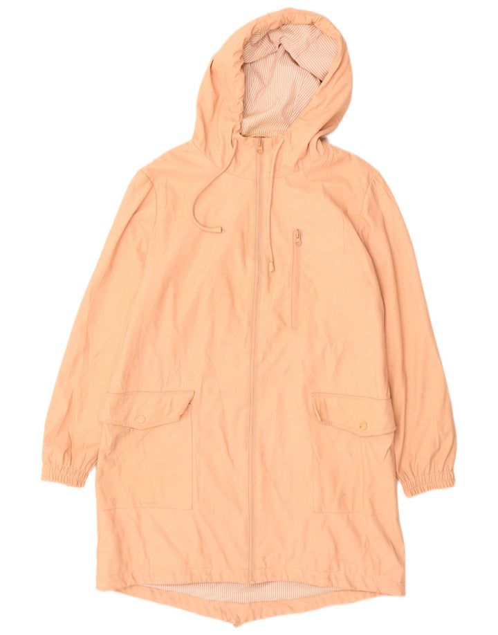 Zara Γυναικείο Αδιάβροχο με κουκούλα UK 10 Small Pink Πολυουρεθάνη