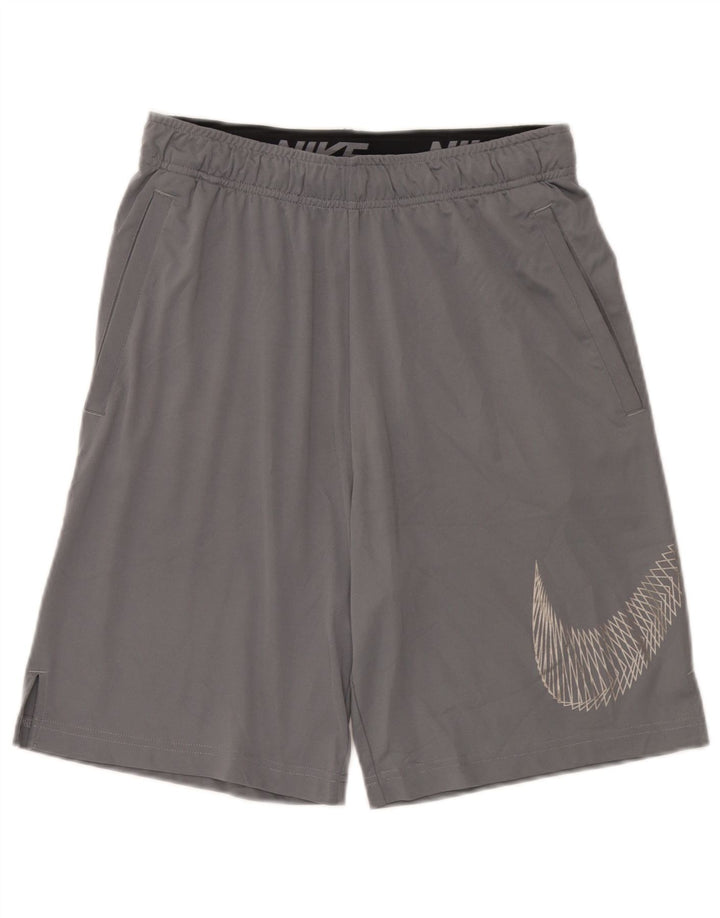 Γραφικό αθλητικό σορτς Nike ανδρικό Dri Fit με μεσαίο γκρι πολυεστέρα