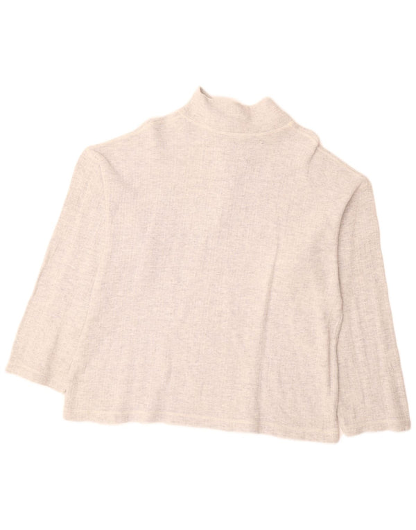 VINTAGE Γυναικείο πουλόβερ με φερμουάρ UK 18 XL Γκρι