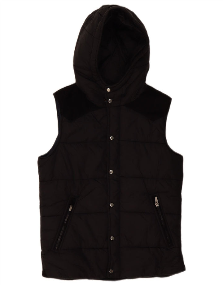ZARA Ανδρική κουκούλα με επένδυση Gilet UK 36 Small Black