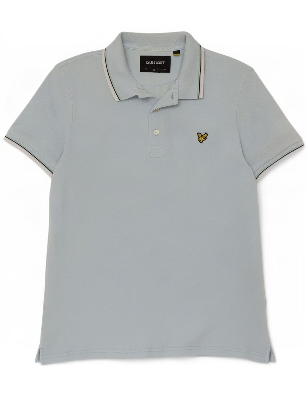 Ανδρικό πουκάμισο πόλο Lyle & Scott, Βαμβακερό μεσαίο μπλε ριγέ
