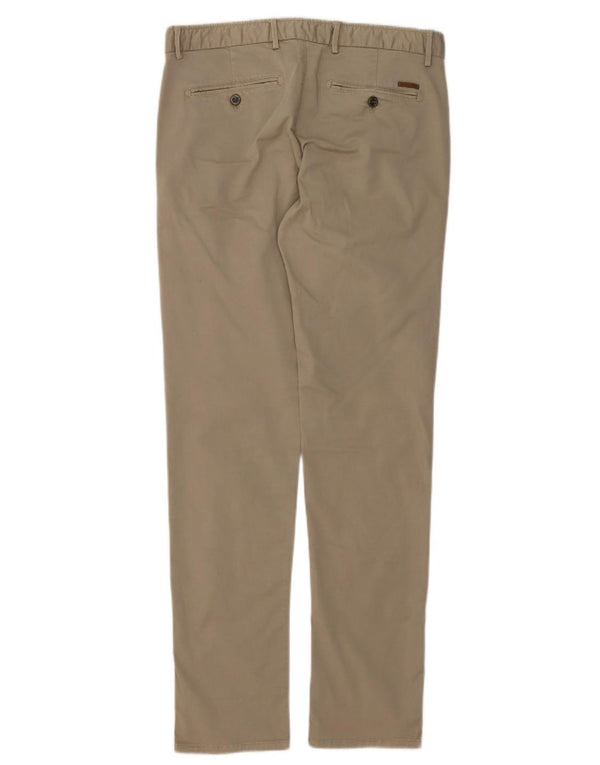 Massimo Dutti Ανδρικό παντελόνι Chino με λεπτή εφαρμογή EU 42 Large W32 L34 Beige