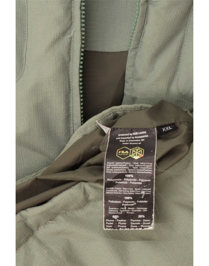 Fila Ανδρικό μπουφάν με επένδυση UK 44 2XL Green Polyamide