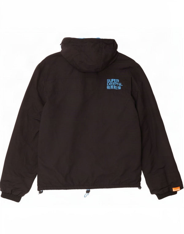 Superdry Mens The Windcheater Hooded Windbreaker Jacket UK 38 Medium Black