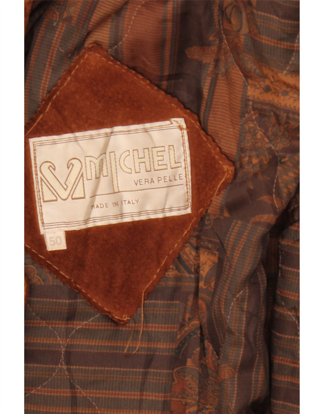 Michel Γυναικείο Υπερμεγέθη Σουέντ Πανωφόρι IT 50 XL Καφέ Δερμάτινο