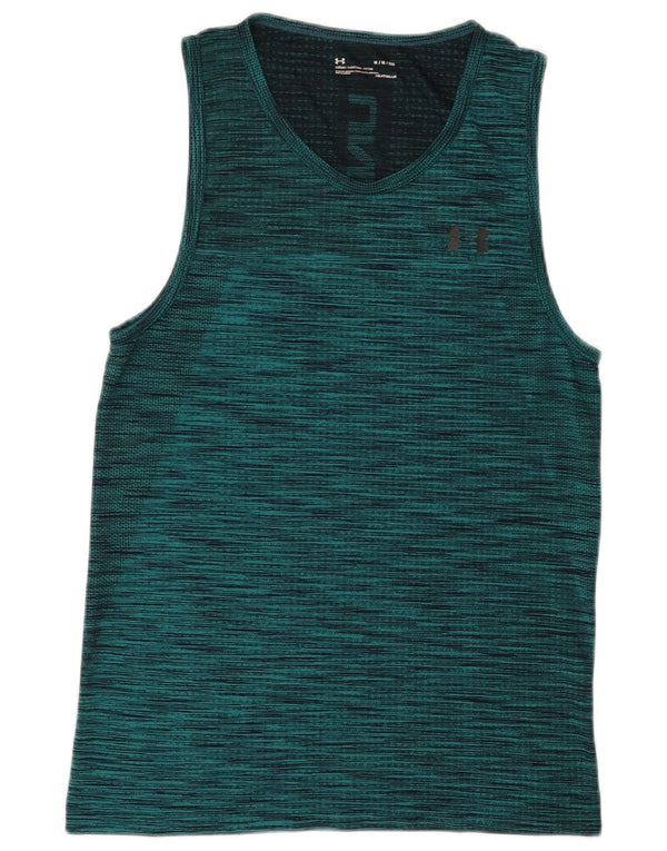 Under Armour Mens Heat Gear Graphic Vest Top Medium Green Flecked