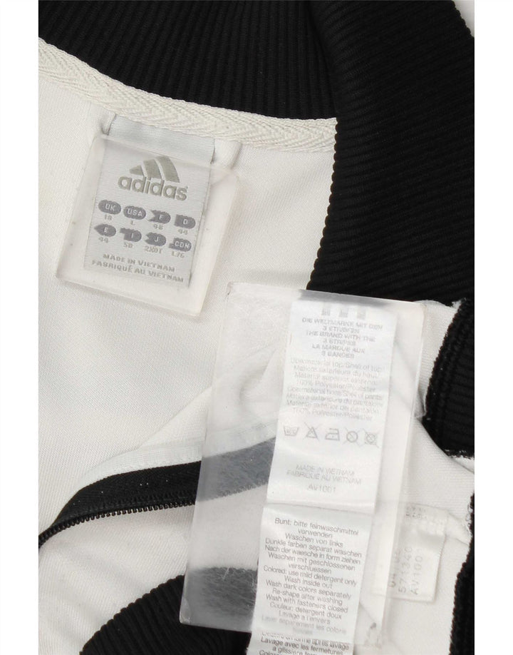 Γυναικεία αθλητική φόρμα Adidas Top Jacket UK 18 XL White Colourblock Polyester
