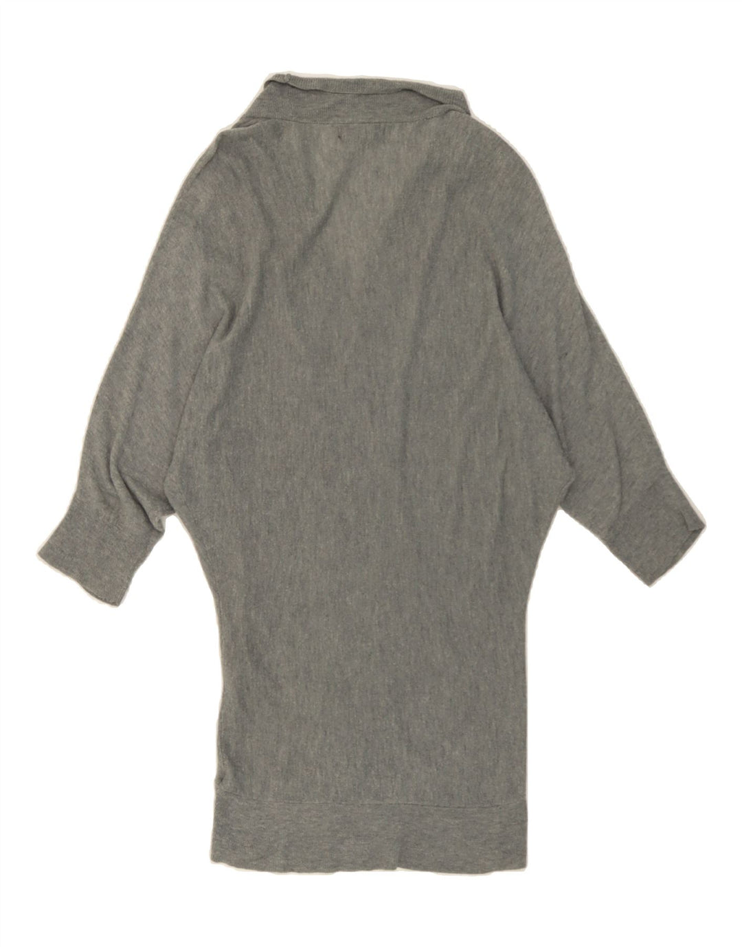 MOSSIMO Womens Longline Open Cardigan Sweater UK 10 Small Grey Nylon Vintage Mossimo and Second-Hand Mossimo from Messina Hembry 