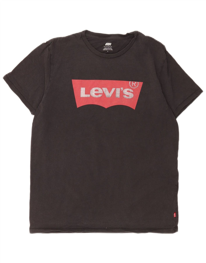 Ανδρικό γραφικό T-Shirt Levi's Top Μεσαίο μαύρο βαμβακερό