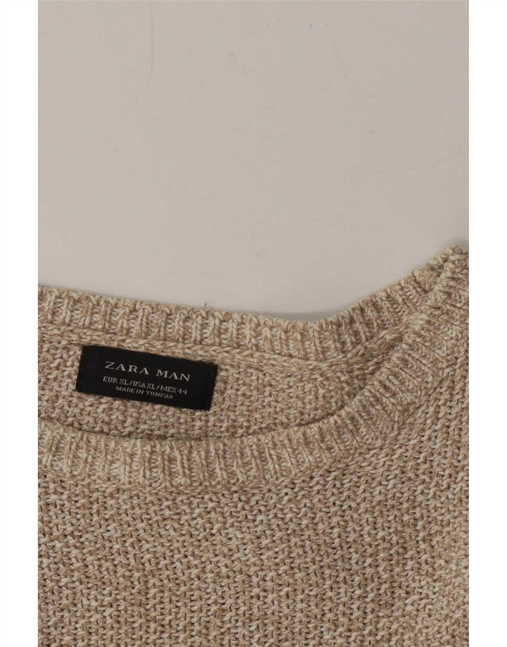 Ανδρικό πουλόβερ Zara Boat Neck Jumper XL Grey Flecked