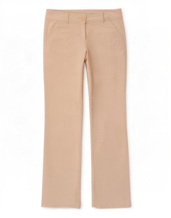 Γυναικείο ίσιο κοτλέ παντελόνι Benetton IT 40 Medium W30 L31 Beige