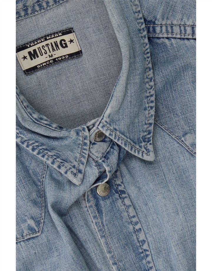 Mustang Γυναικείο Αμάνικο Τζιν Φόρεμα UK 14 Medium Blue