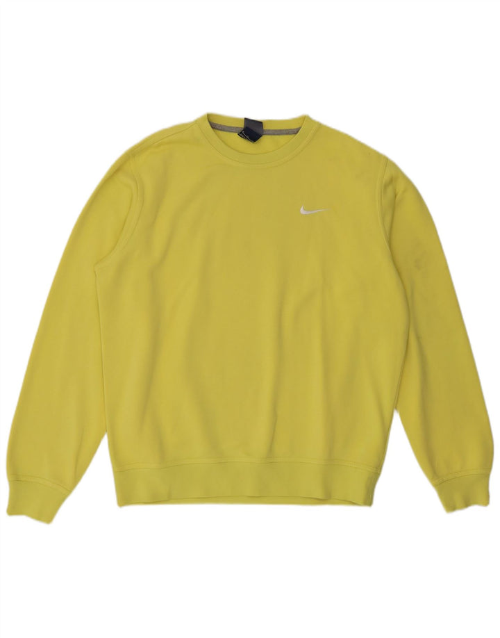 Ανδρικό φούτερ Nike Jumper, μεσαίο κίτρινο βαμβακερό