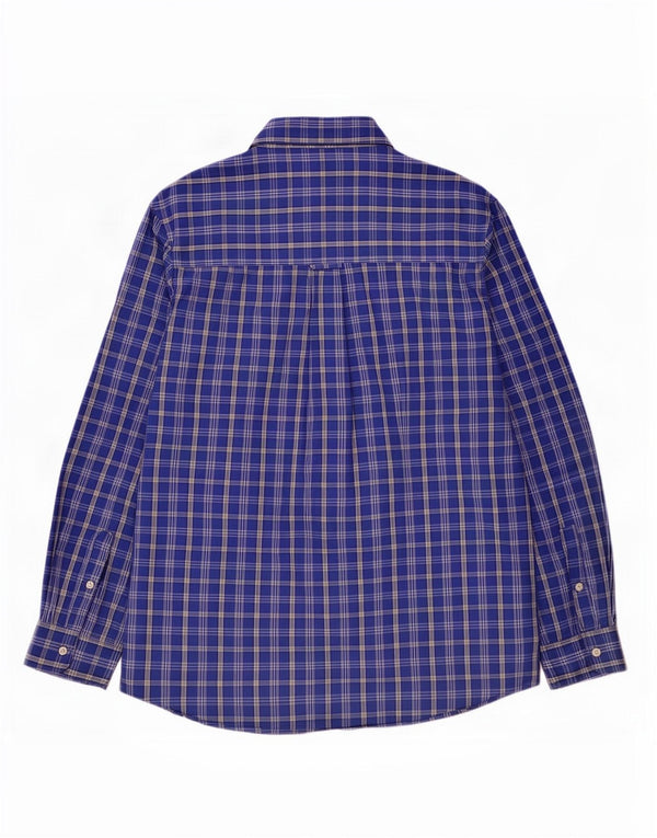 Chaps Ανδρικό πουκάμισο Easy Care Large Blue Check Cotton