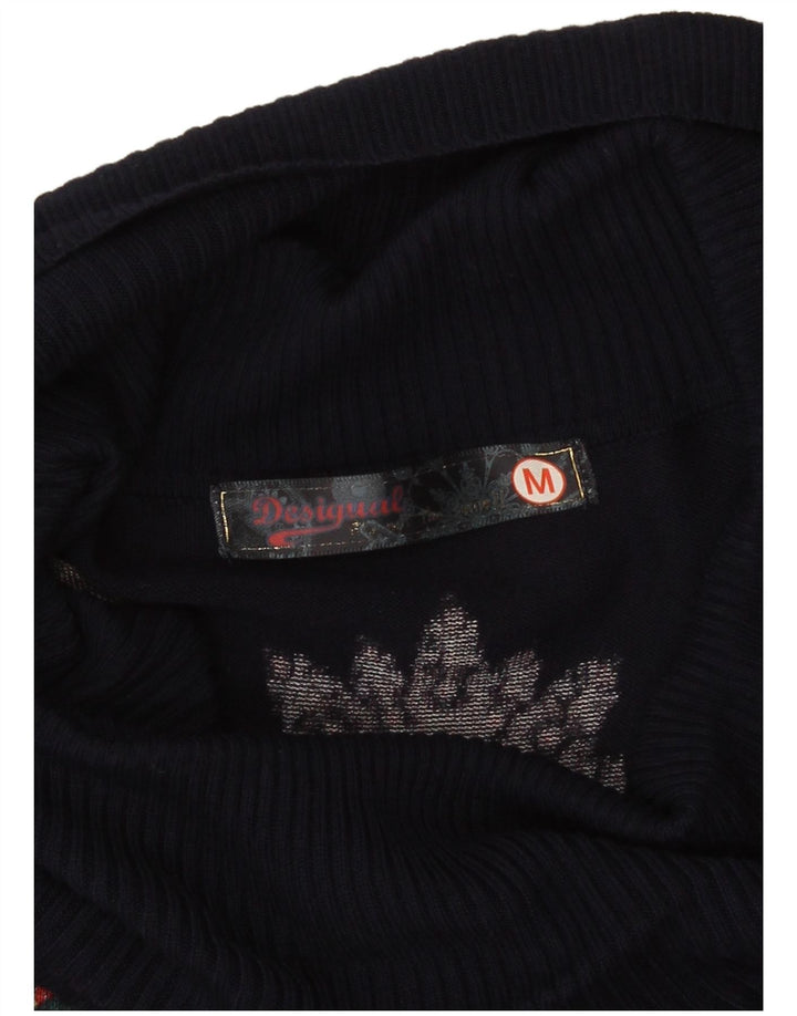 Desigual Γυναικείο Υπερμεγέθη Γραφικό Φόρεμα UK 14 Medium Navy Blue