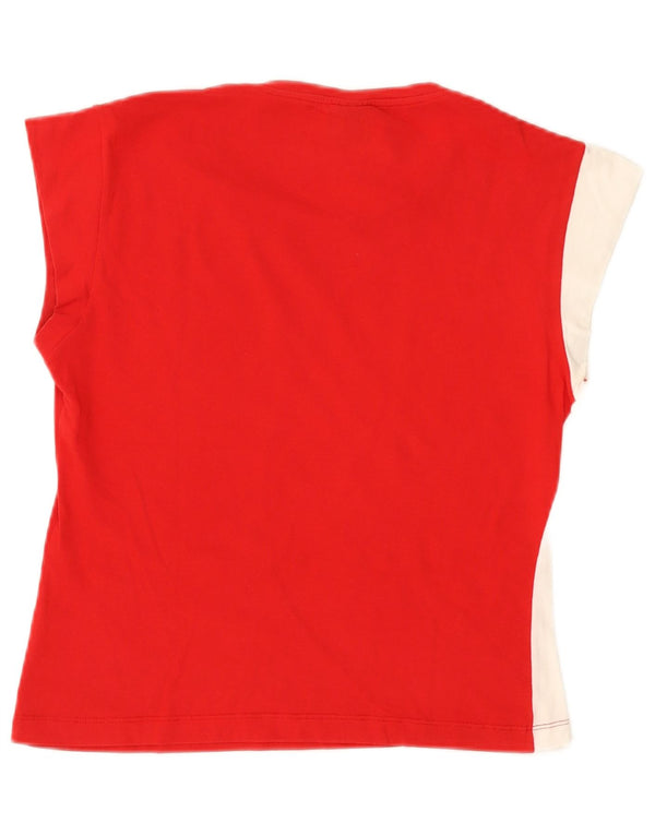 Γυναικείο T-Shirt Trussardi Top UK 14 μεγάλο κόκκινο χρώμα, βαμβακερό