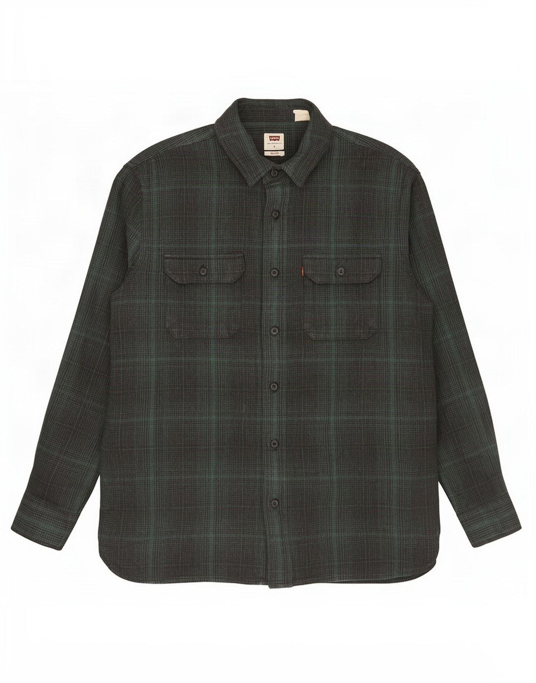 Ανδρικό πουκάμισο Levi's Relaxed Flannel Large Green Check Cotton