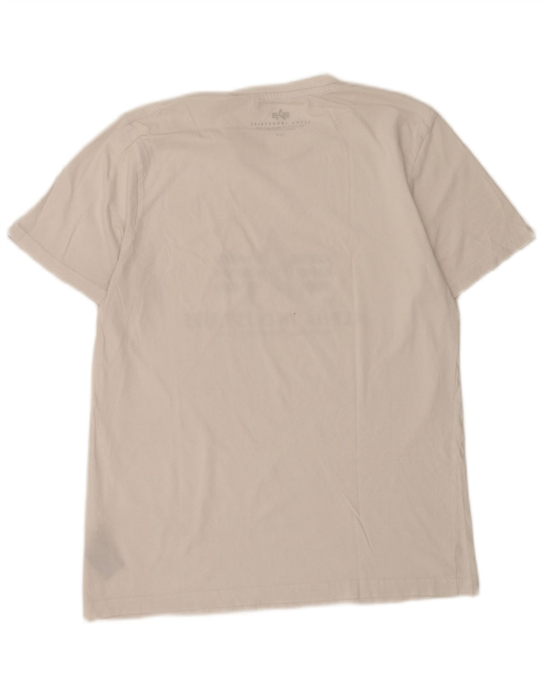 Ανδρικό γραφικό T-Shirt Alpha Industries Τοπ μεσαίο λευκό βαμβακερό