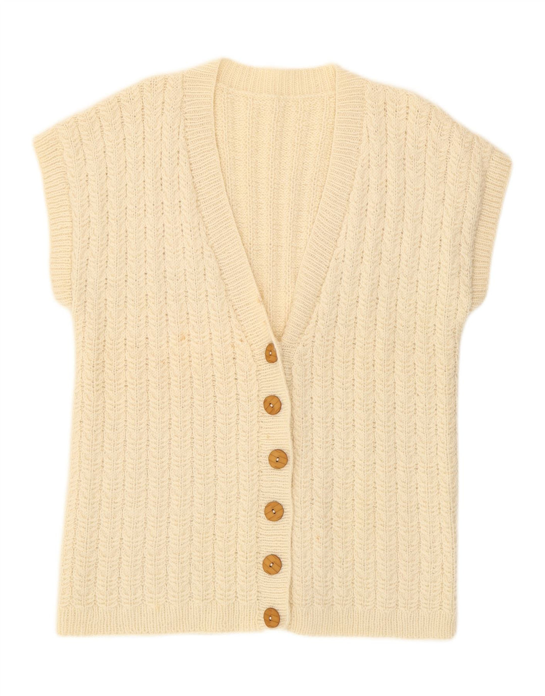 Γυναικείο κοντομάνικο ζακέτα VINTAGE UK 16 Large Off White