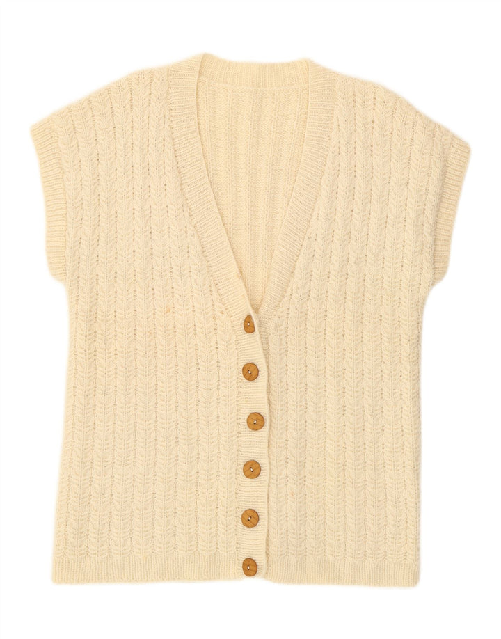 Γυναικείο κοντομάνικο ζακέτα VINTAGE UK 16 Large Off White