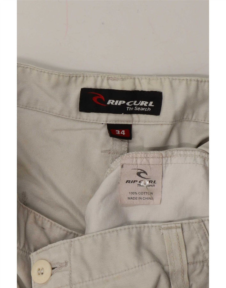 Ανδρικό γραφικό casual σορτς Rip Curl W34 μεγάλο μπεζ βαμβακερό
