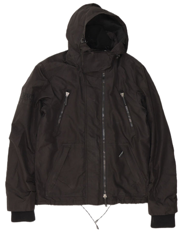Ανδρικό μπουφάν με κουκούλα Superdry UK 36 Small Black Polyester