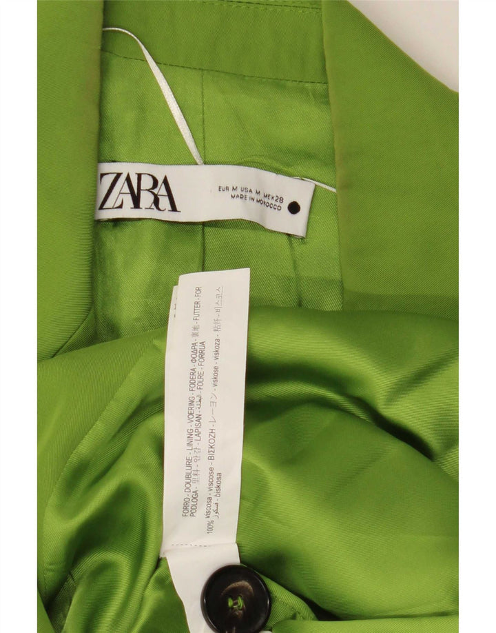 Zara Γυναικείο Αμάνικο Διπλό Μπουφάν Μπλέιζερ UK 14 Μεσαίο Πράσινο