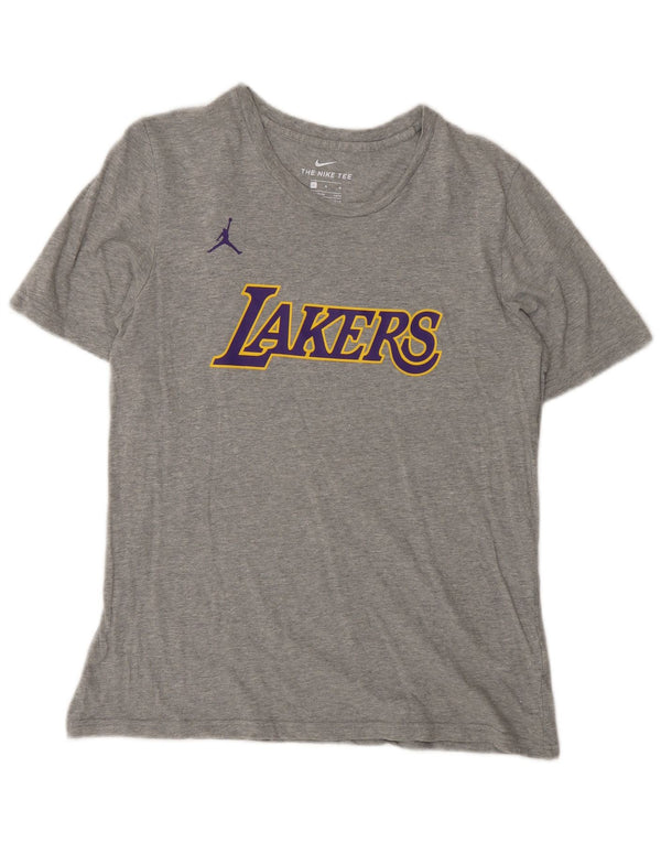 Γραφικό μπλουζάκι Nike Boys Lakers Top 14-15 ετών, μεγάλο γκρι βαμβακερό