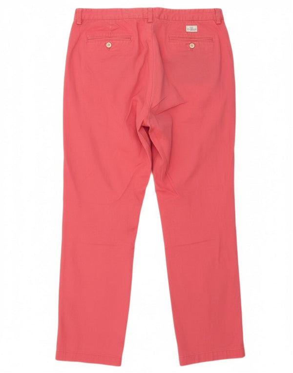 Vineyard Vines Mens Straight Chino Trousers W35 L30 Pink Cotton