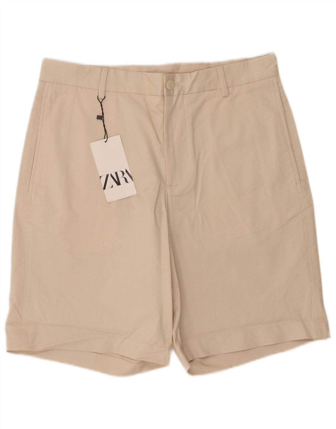 Zara Ανδρικό σορτς Chino W32 Βαμβακερό μεσαίο μπεζ