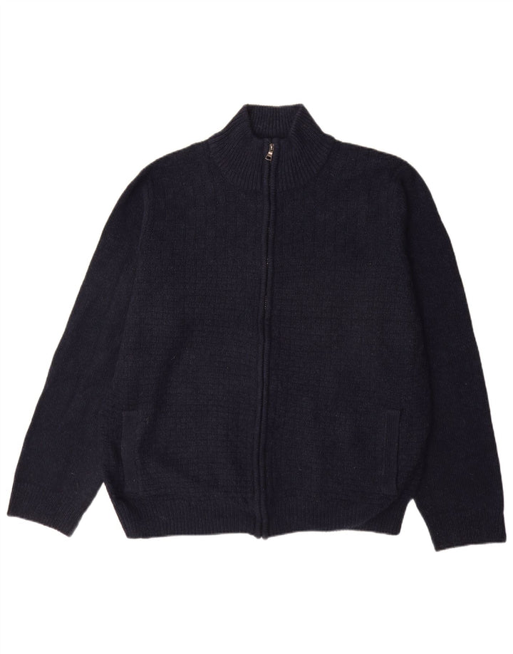 Marks & Spencer Ανδρικό πουλόβερ ζακέτα με φερμουάρ XL Navy Blue Ακρυλικό