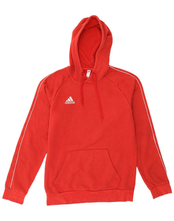 Adidas Γυναικείο Hoodie Jumper UK 10 Small κόκκινο βαμβακερό