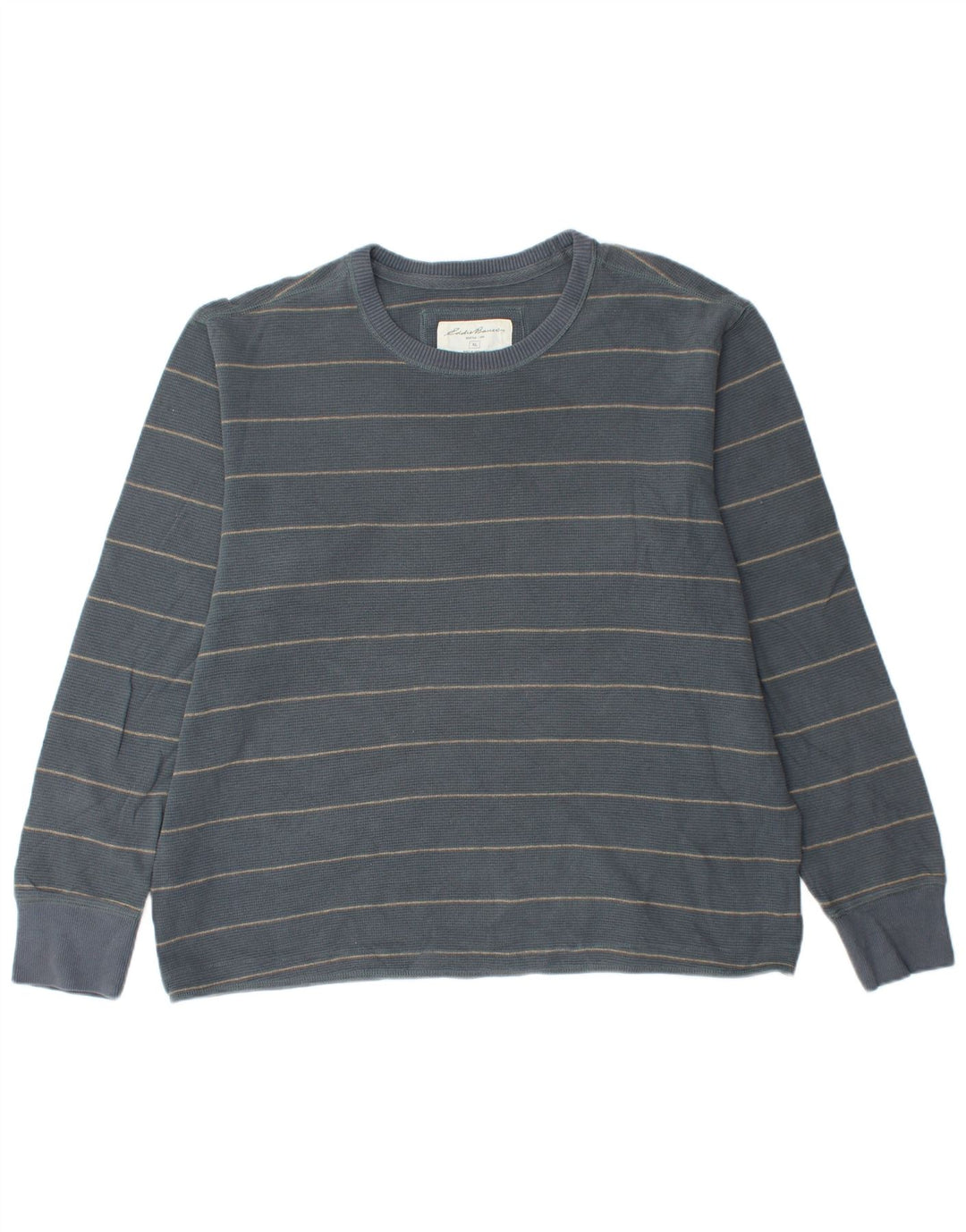 EDDIE BAUER Ανδρικό τοπ Μακρυμάνικο XL Μπλε ριγέ βαμβακερό