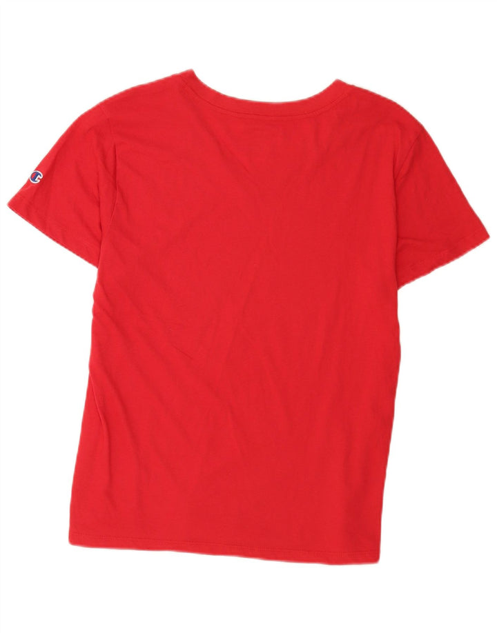 Champion Women T-Shirt Top UK 14 Large Red